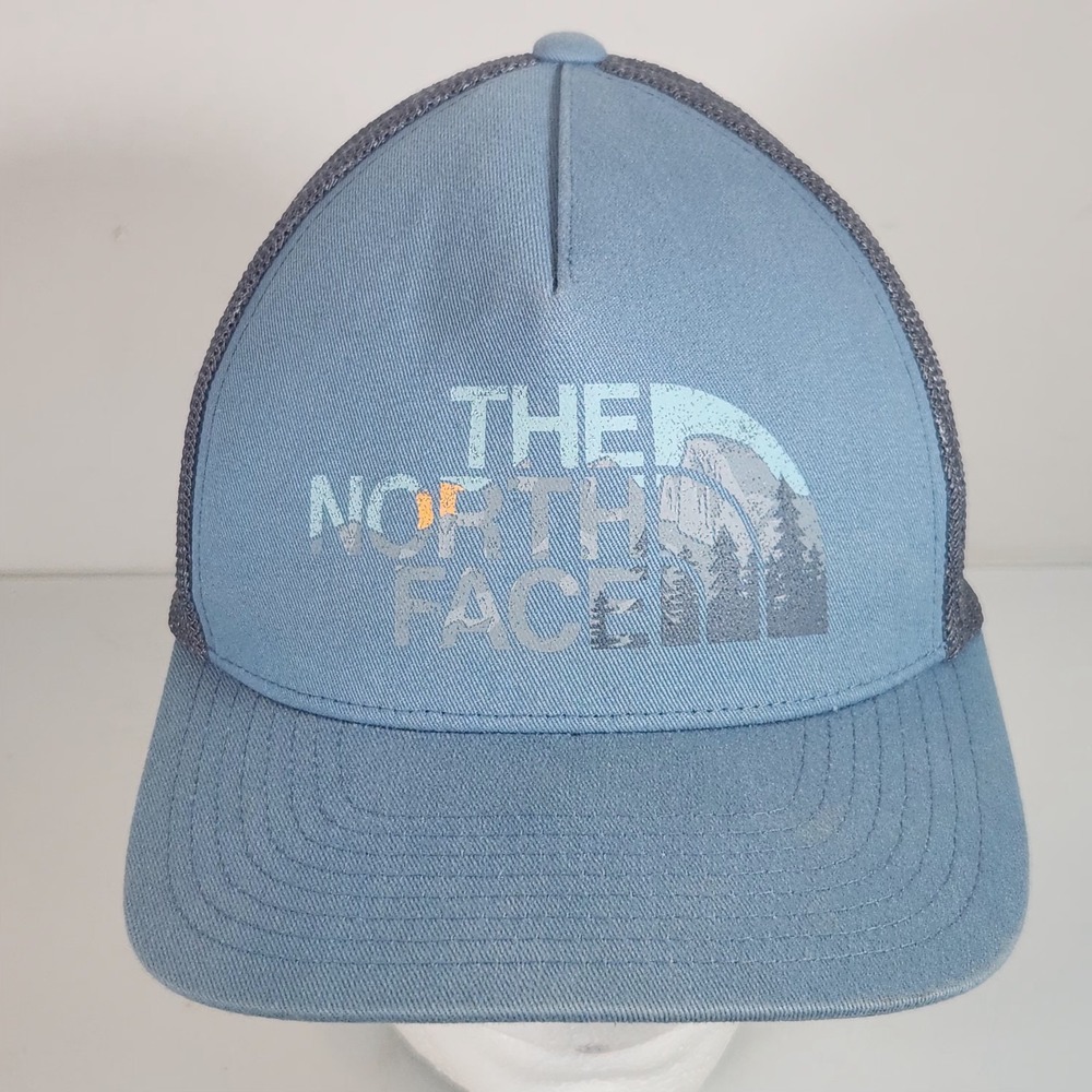 The North Face Blue Mesh Adjustable Snapback Truckers Hat